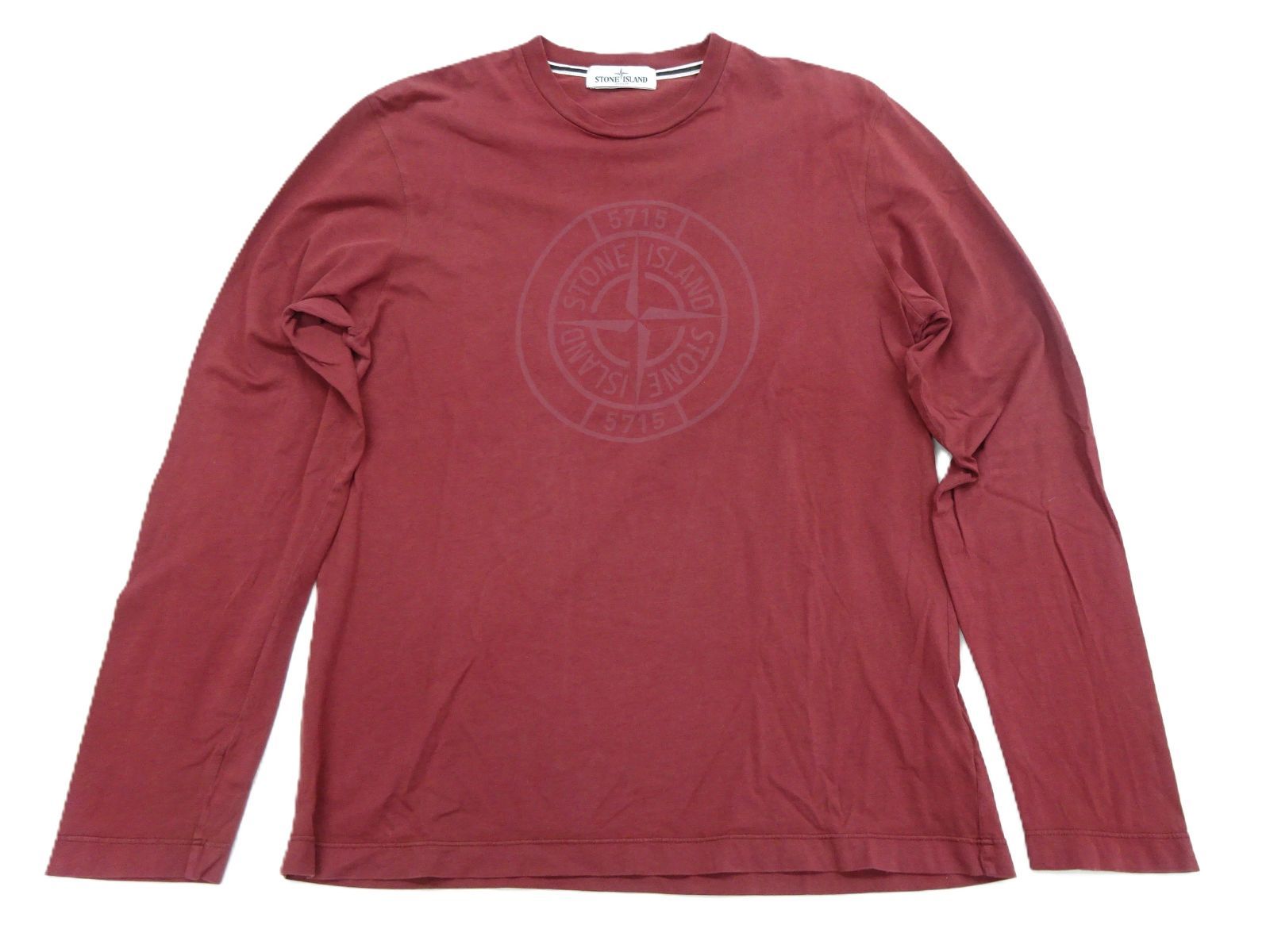 STONE ISLAND ストーンアイランド LIS TEE ロンT ロゴ バーガンディ