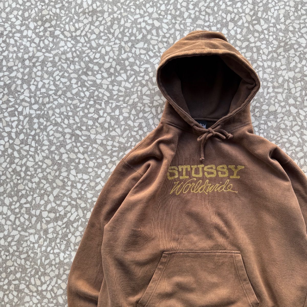 STUSSY ステューシー ブラウン プルオーバー スウェット パーカー