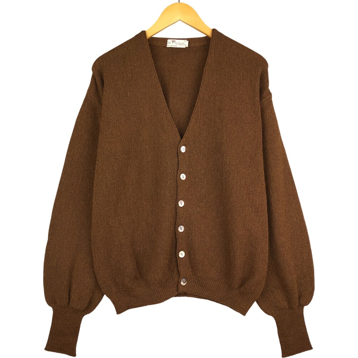 古着 60~70年代 Parker アルパカニットカーディガン メンズXL相当 ヴィンテージ/evb031945