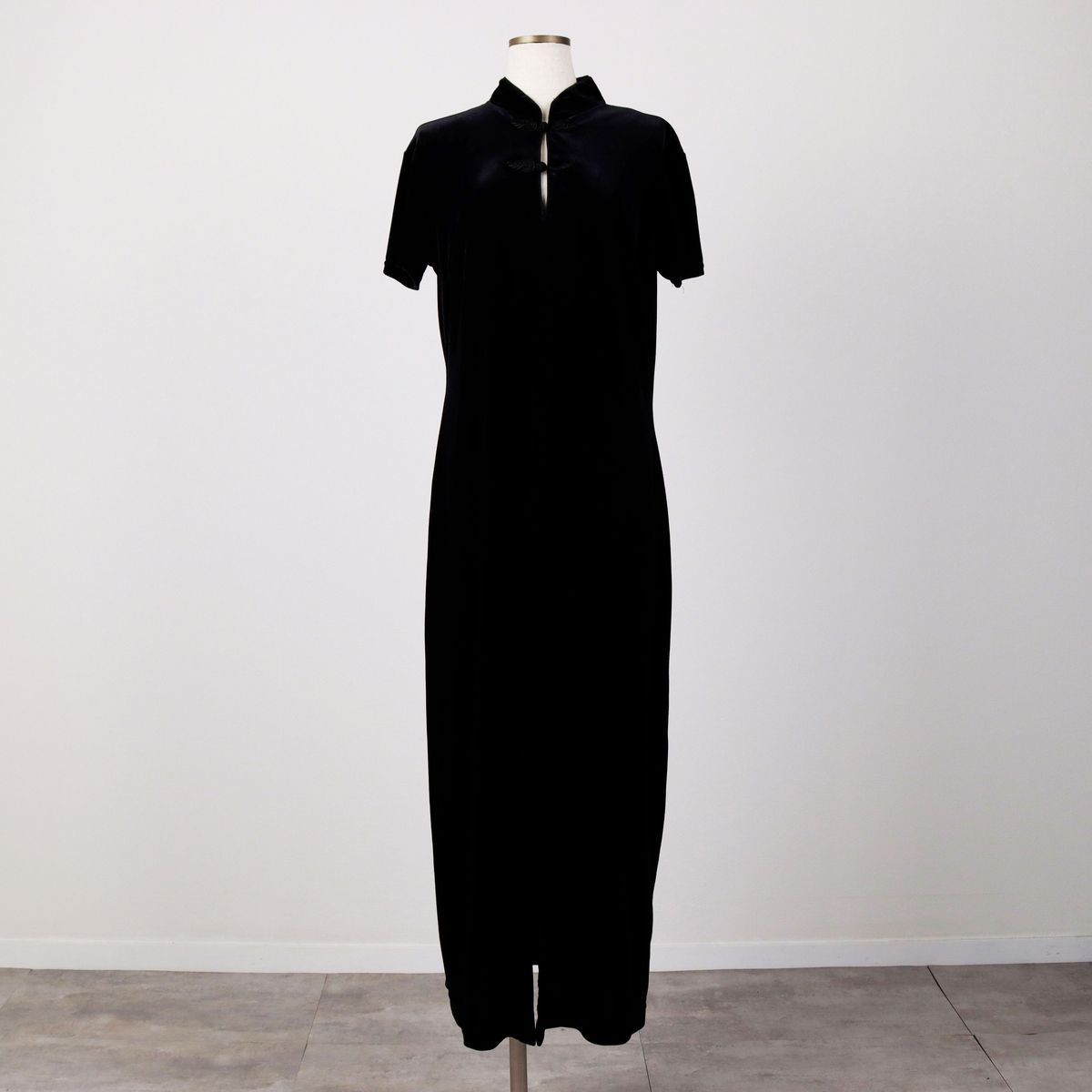 古着 90年代 Dressing Clio マオ ベロア 半袖 タイトワンピース レディースL相当 ヴィンテージ eaa594409