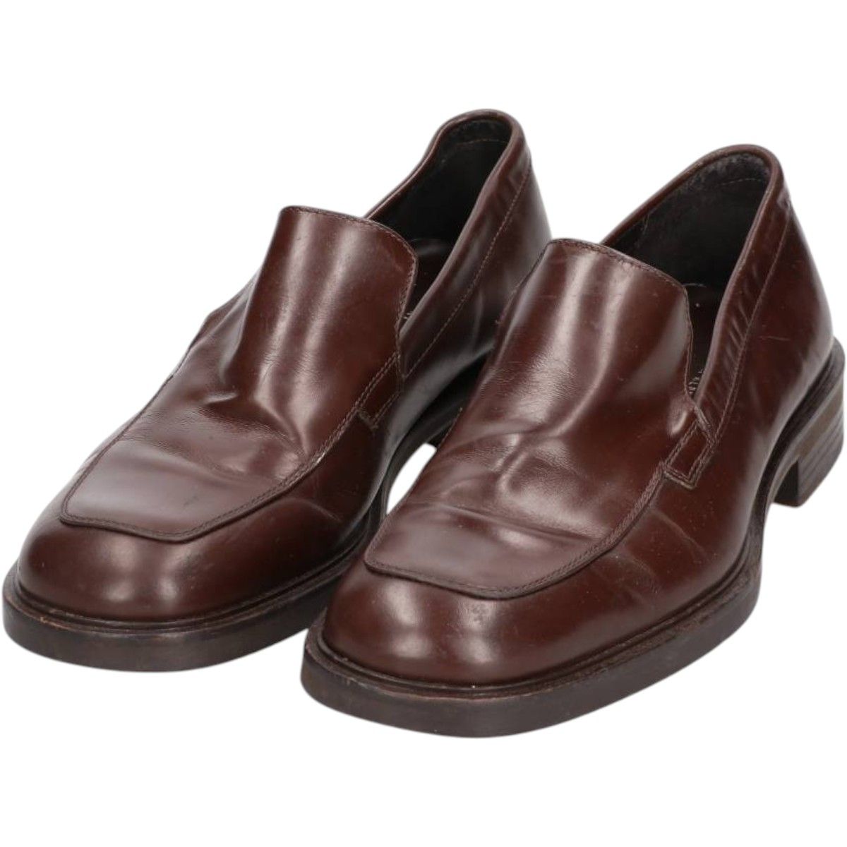 古着 バナナリパブリック BANANA REPUBLIC スクエアトゥ ヴァンプローファー イタリア製 8D メンズ26.5cm相当 saa015141