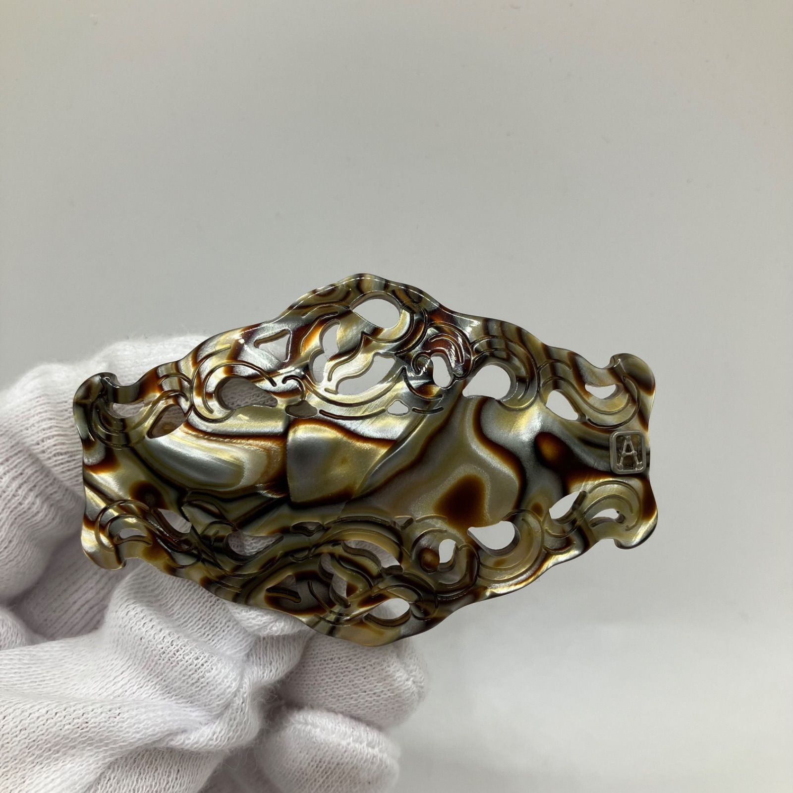 シェル柄 ブラウン系