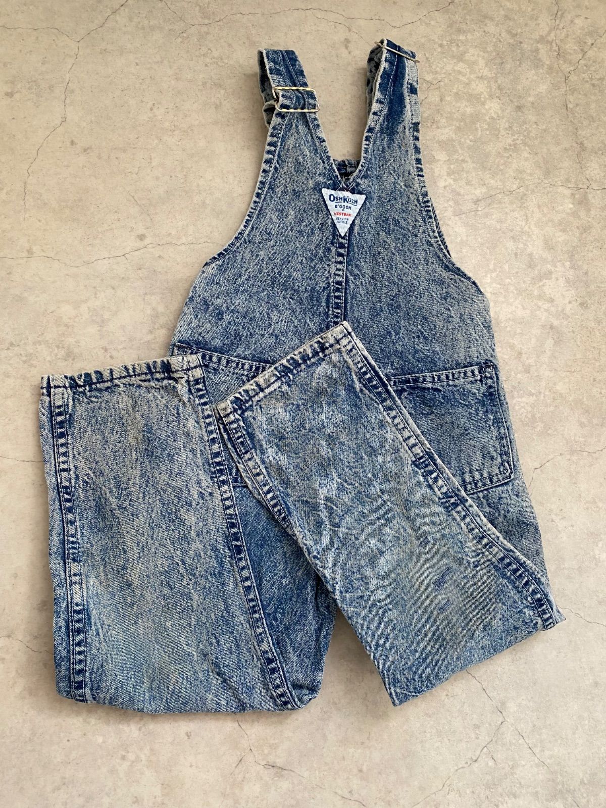 Size 110 オシュコシュ アシッドウォッシュ オーバーオール