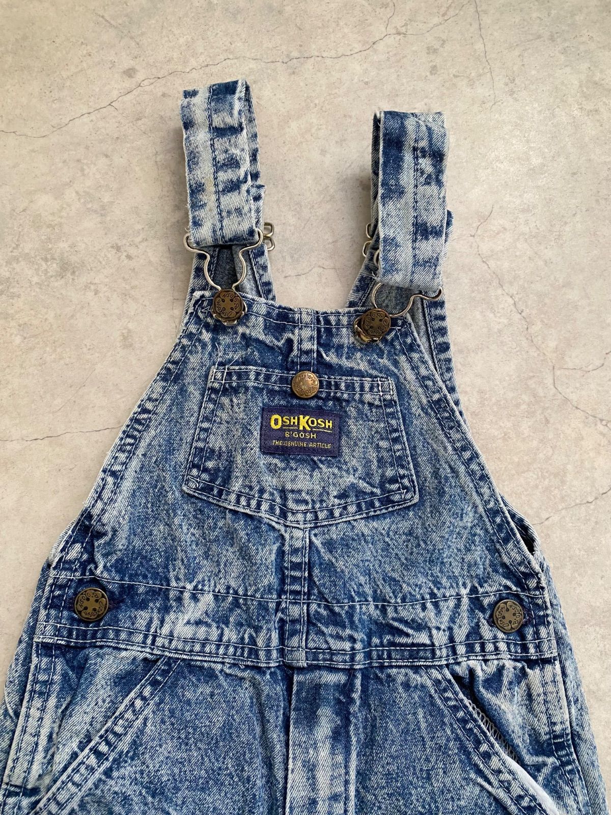  Size 110 オシュコシュ アシッドウォッシュ オーバーオール オーバーオール キッズ服(100cm~)