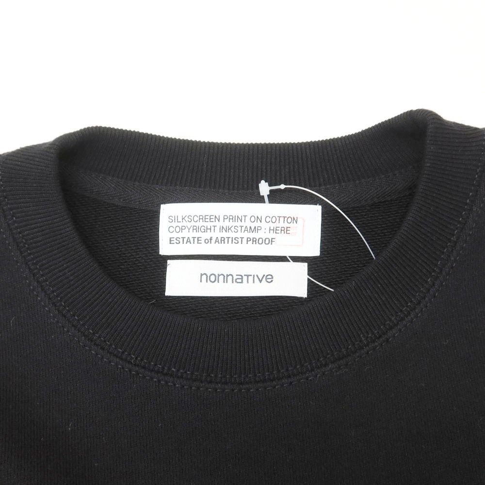【中古】アーティストプルーフ ARTIST PROOF × FRGMT × nonnative 2025年春夏 コットン クルーネック スウェット ブラック【サイズL】【メンズ】 中古】アーティストプルーフ ARTIST PROOF × FRGMT × nonnative 2025年