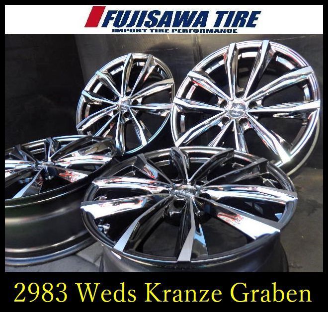 2983 A▲ ▲Weds Kranze Graben ホイール▲19x8.0J 5穴 PCD114.3 35▲4本