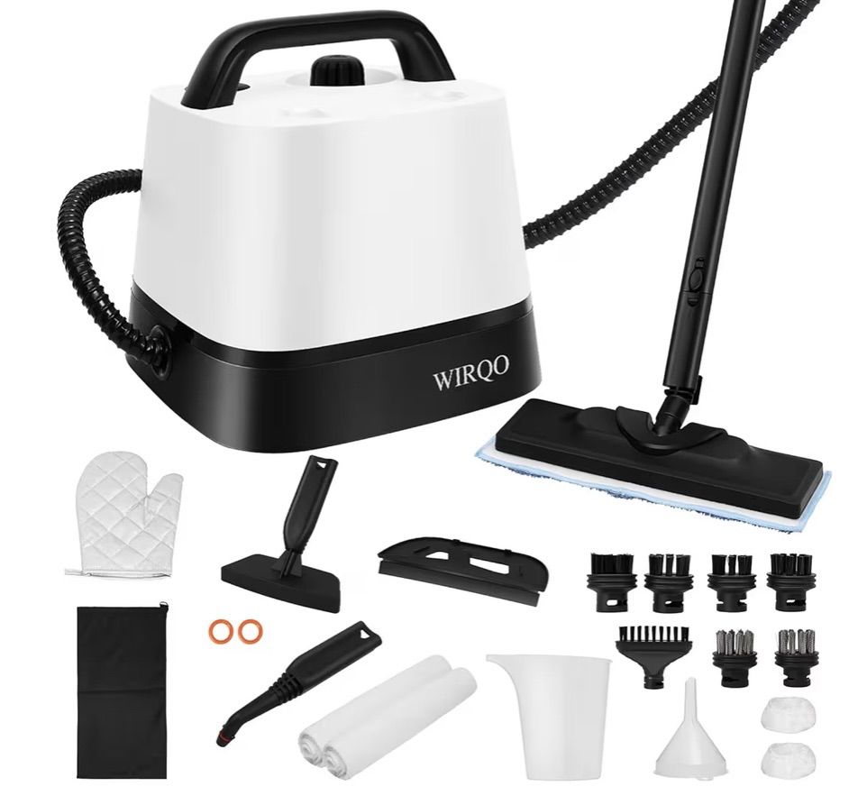 スチームクリーナー のアタッチメント付き 多目的スチームモップ 150℃高温スチーム洗浄機 1.5 Lタンク カーペット 布団 フローリング 掃除 車 床 絨毯 お風呂掃除 水垢 油汚れ ソファー マットレス 畳 窓 水だけ除菌消臭