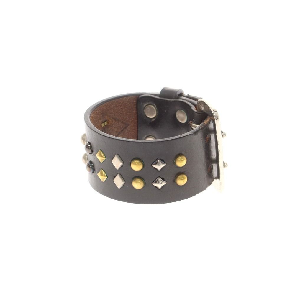 中古】シャンティ SHANTii× WOLF'S HEAD スタッズ レザー ブレスレット