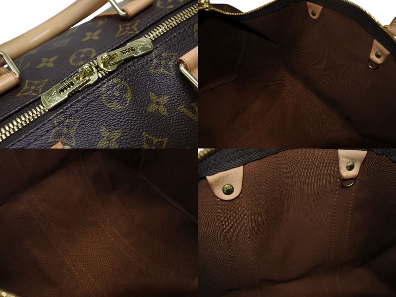 LOUIS VUITTON ルイヴィトン モノグラム キーポル45 ボストンバッグ M41428 PVC ヌメ革 ブラウン ゴールド金具 4b008379 DECORATOM_COM_BR