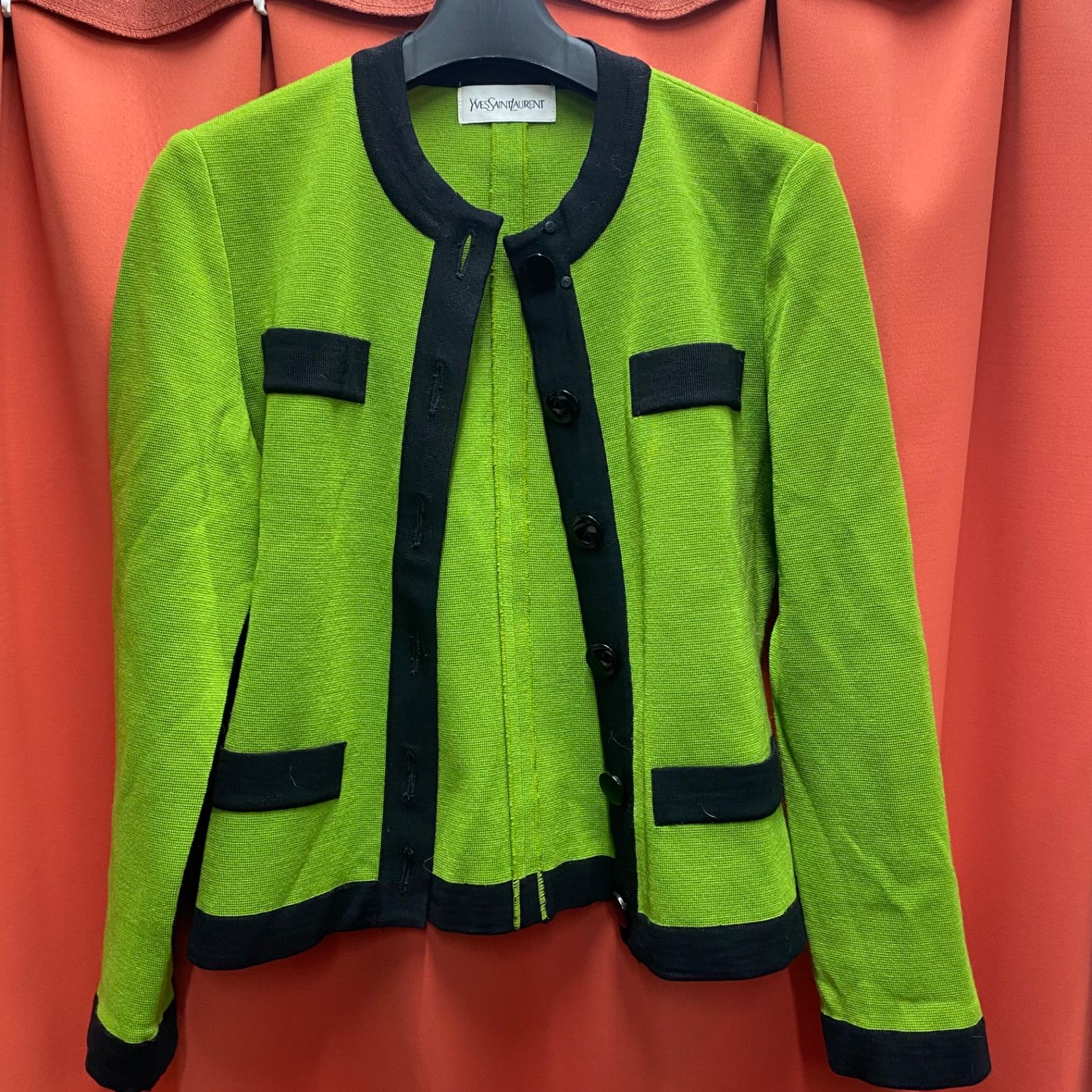 YSL Yves Saint Laurent イヴ サンローラン ジャケット アウター ニット カーディガン ボタン Mサイズ