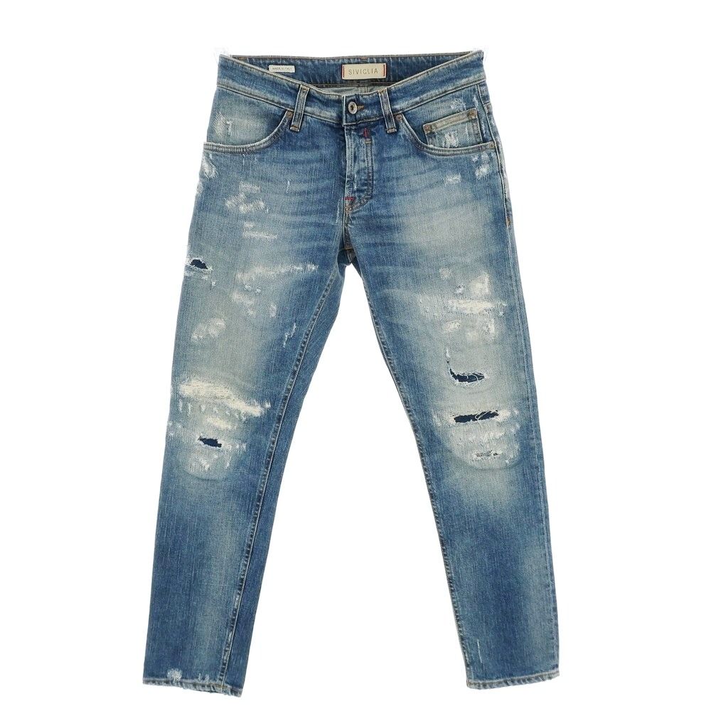 極美品】SIVIGLIA テーパード ストレッチ デニム パンツ 30 テーパード 