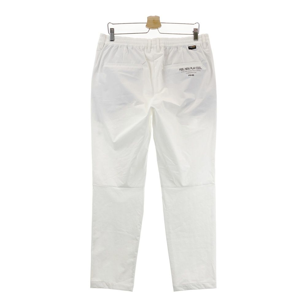極美品 超希少 3Lサイズ PING ゴルフウェア ボンディングパンツ 白 ロゴ サイズ：3L PING ピン 2023年モデル ストレッチ ロングパンツ ホワイト