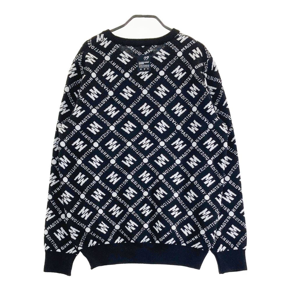 サイズ 5 MASTER BUNNY EDITION マスターバニーエディション ニットセーター 総柄 ブラック系 240101544142 ゴルフウェア メンズ ストスト