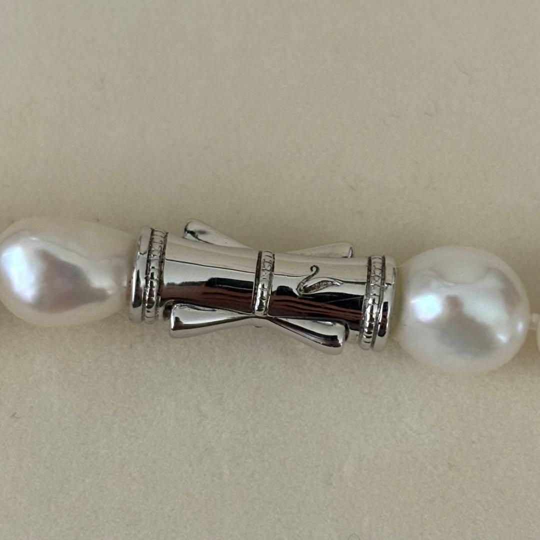 465【タサキ】シルバー　バロックパール　ネックレス　鑑別書付き 465【タサキ】シルバー バロックパール ネックレス 鑑別書付き 楽天