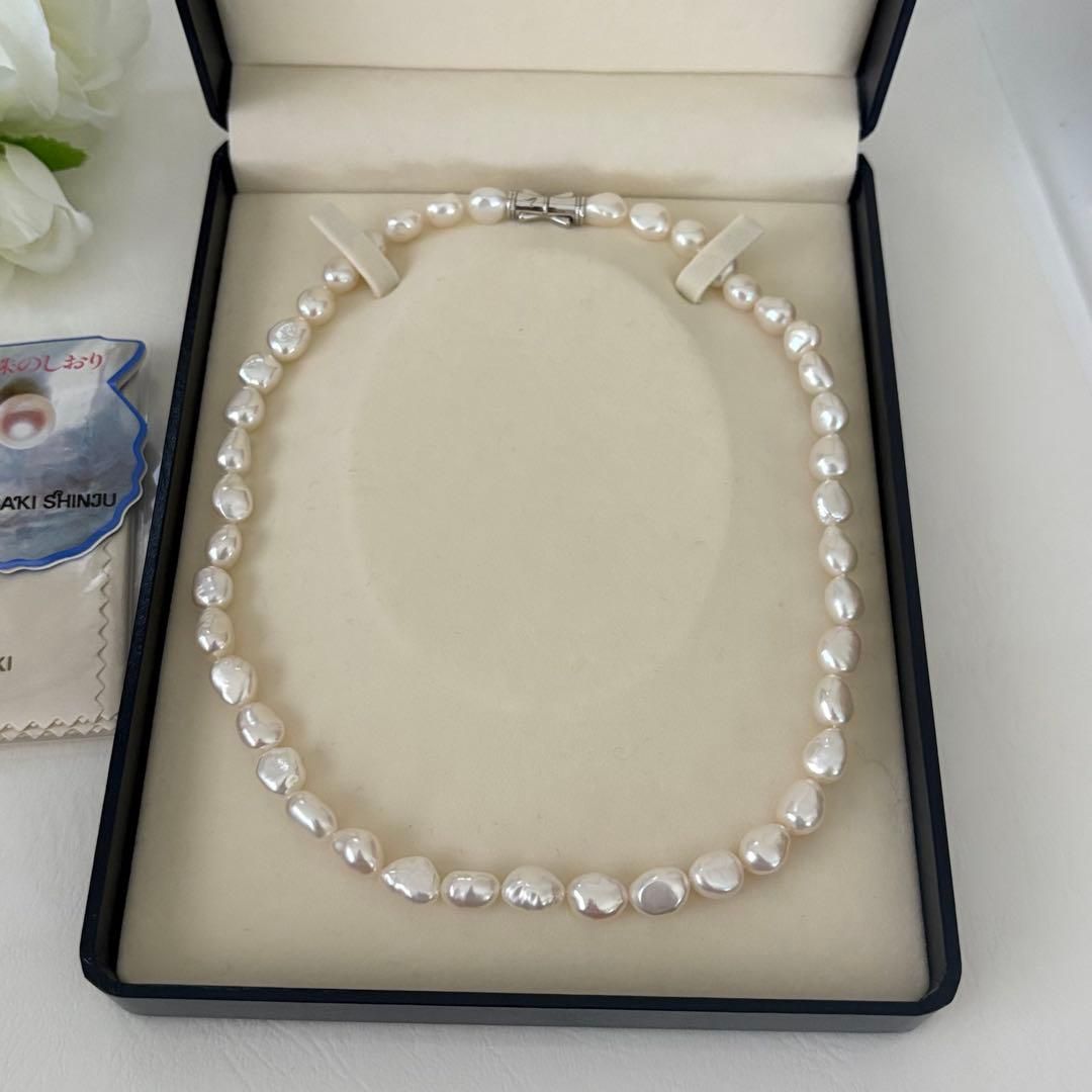 465【タサキ】シルバー　バロックパール　ネックレス　鑑別書付き 465【タサキ】シルバー バロックパール ネックレス 鑑別書付き - メルカリ