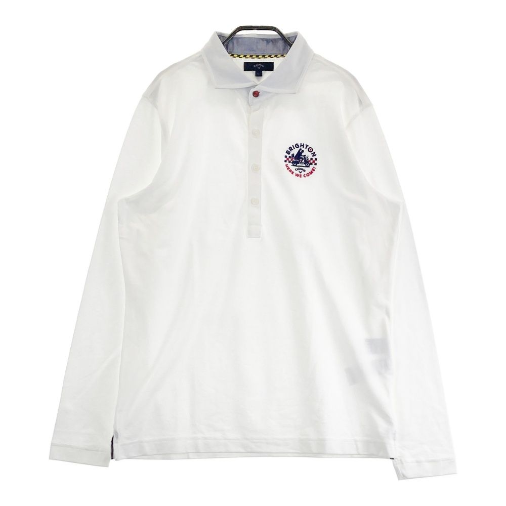 キャロウェイ レッドレーベル 長袖 ポロシャツ ウェア ホワイト LLサイズ サイズ：LL CALLAWAY キャロウェイ 長袖ポロシャツ ホワイト系