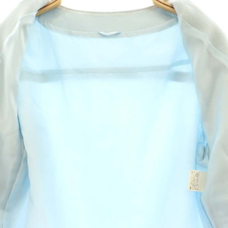 アナイ ANAYI ノーカラージャケット 34 水色 ライトブルー /SS □OS