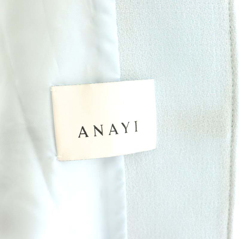 ♥️3/13迄限定お値下げ♥️アナイ♥️新品未使用品♥️ジャケット♥️サイズ38 アナイ ANAYI ノーカラージャケット 34 水色 ライトブルー /SS □OS