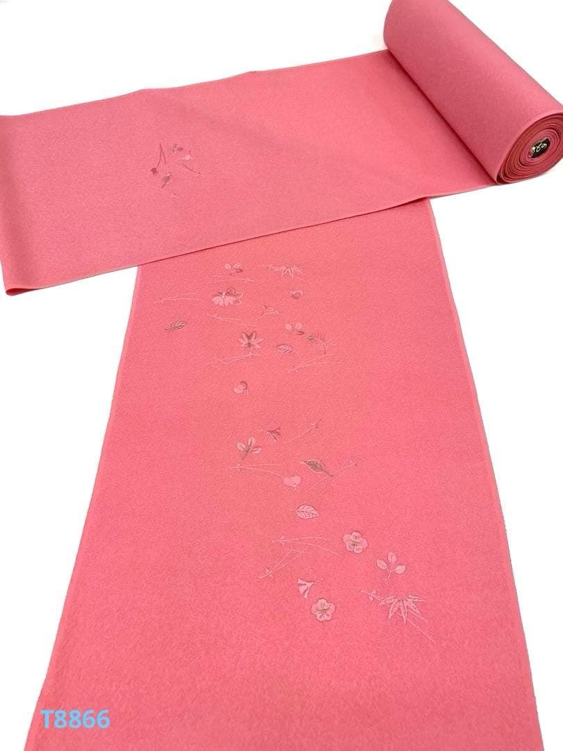 付け下げ 刺繍 紋意匠 吹き寄 八掛付き 正絹 反物 - メルカリ