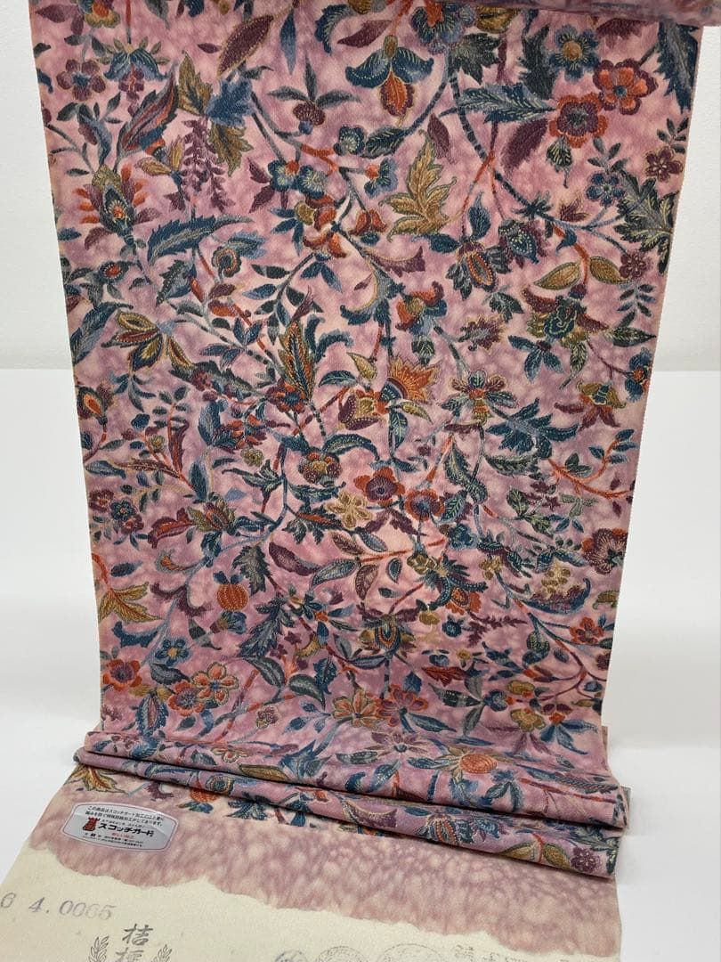 小紋 更紗 浜ちりめん 正絹 反物 小紋 埃乃更紗 エジプト更紗 浜