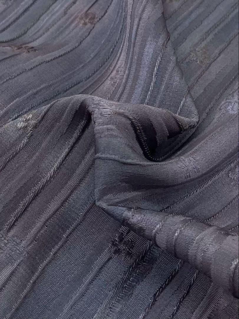 コート地 ふくれ織 紋意匠 立涌文様 正絹 反物 コート地 ふくれ織 紋意匠 立涌文様 絞り 正絹 反物