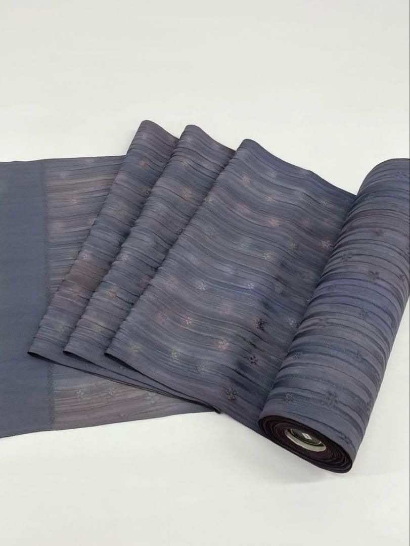 コート地 ふくれ織 紋意匠 立涌文様 正絹 反物 コート地 ふくれ織 紋意匠 立涌文様 今様色 正絹 反物 コート地