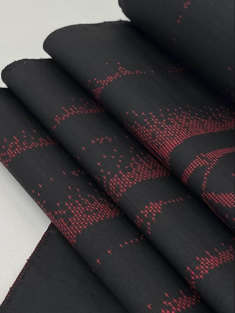 紬 米澤絲織 白根澤 山形紅花染 正絹 反物 紬 米澤絲織 白根澤 山形