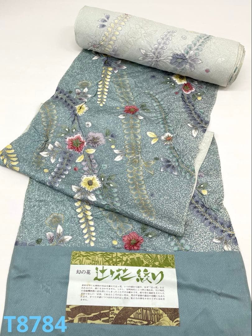 小紋 絞り 金彩 紋意匠 辻ヶ花 正絹 反物 【公式通販】