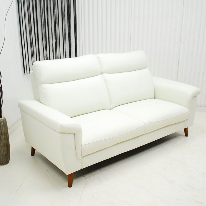 アウトレット 現品限り 一部 大 スタイリッシュモダン 3人掛けソファー ホワイト 白系 リビング家具 230911-3pソファー