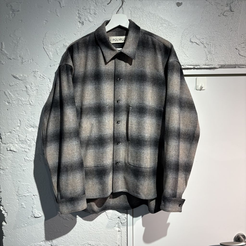 POLYPLOID ポリプロイド 24AW SHIRT JACKET B チェックシャツ