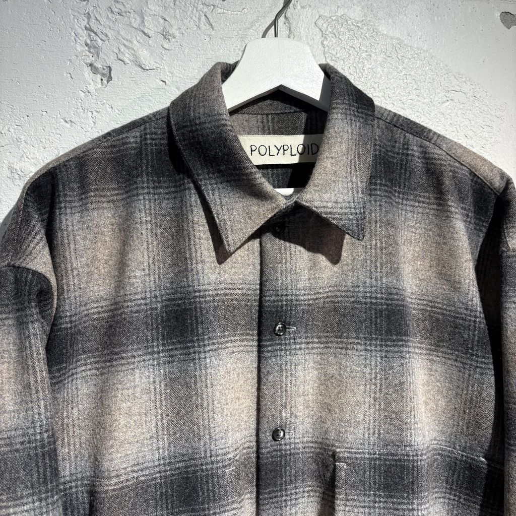 POLYPLOID ポリプロイド 24AW SHIRT JACKET B チェックシャツ