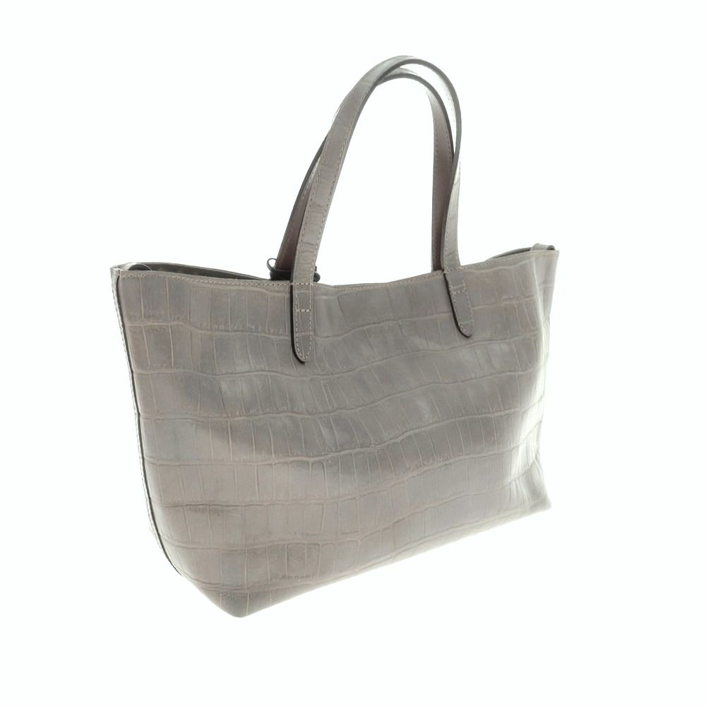 中古】フェリージ Felisi 17/28 クロコ型押しレザー トートバッグ