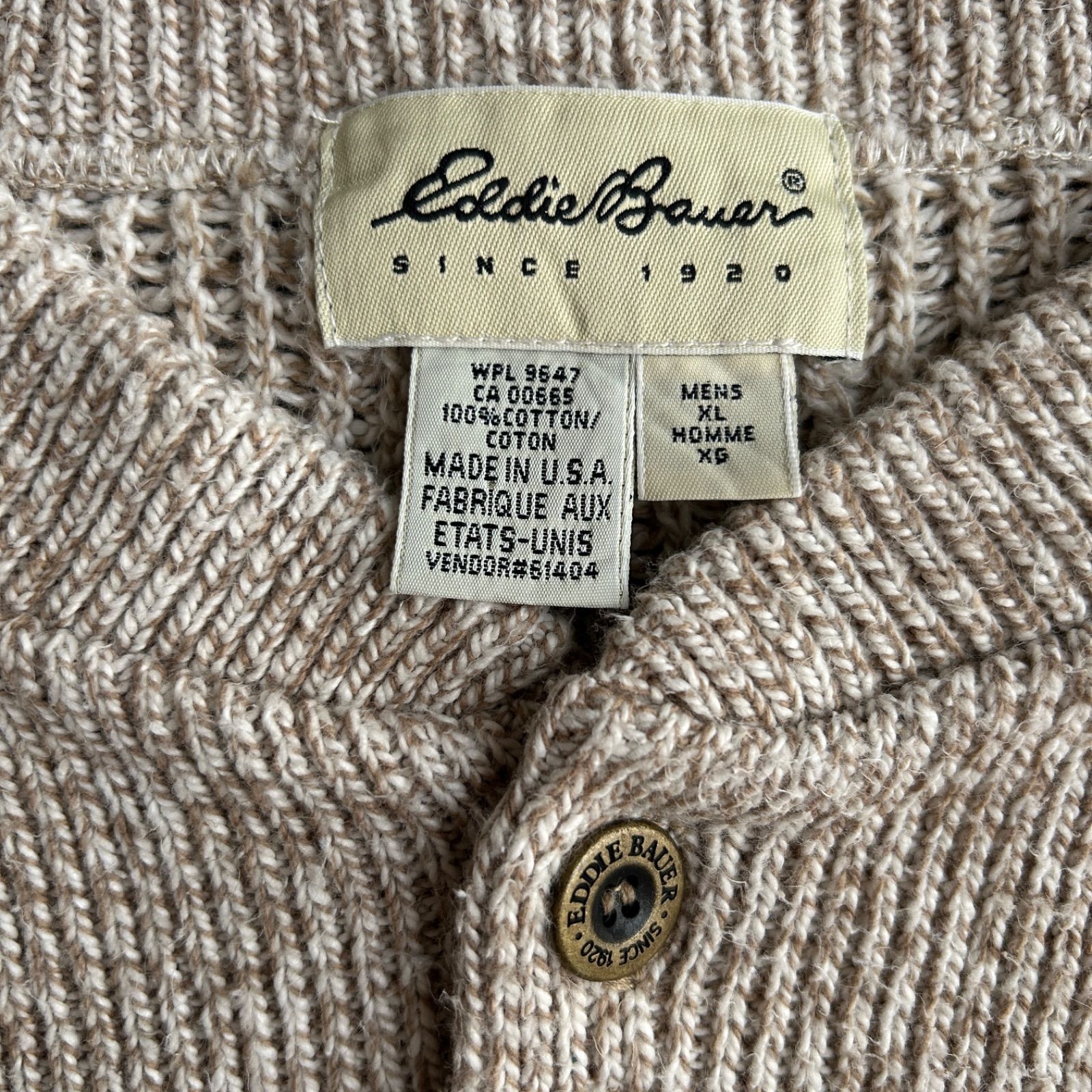 90s/Eddie Bauer/エディーバウアー/USA製/アメリカ製/コットンニット 