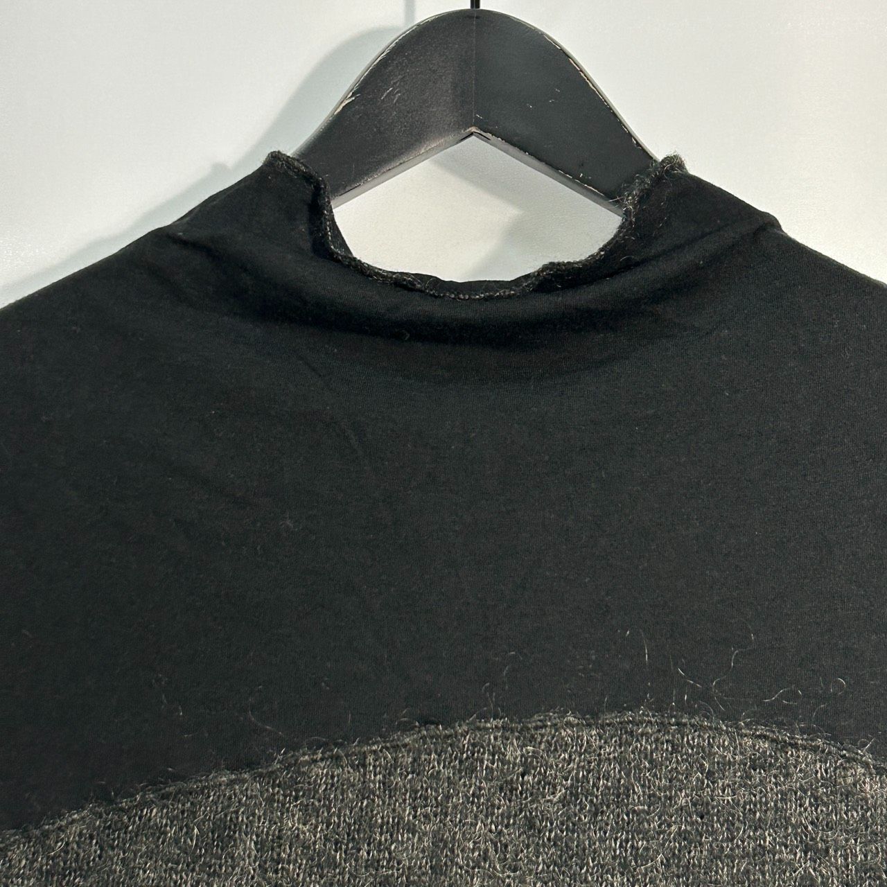 芽風【38】ブラック系 カットソー 長袖 トップス レディース 切り替え