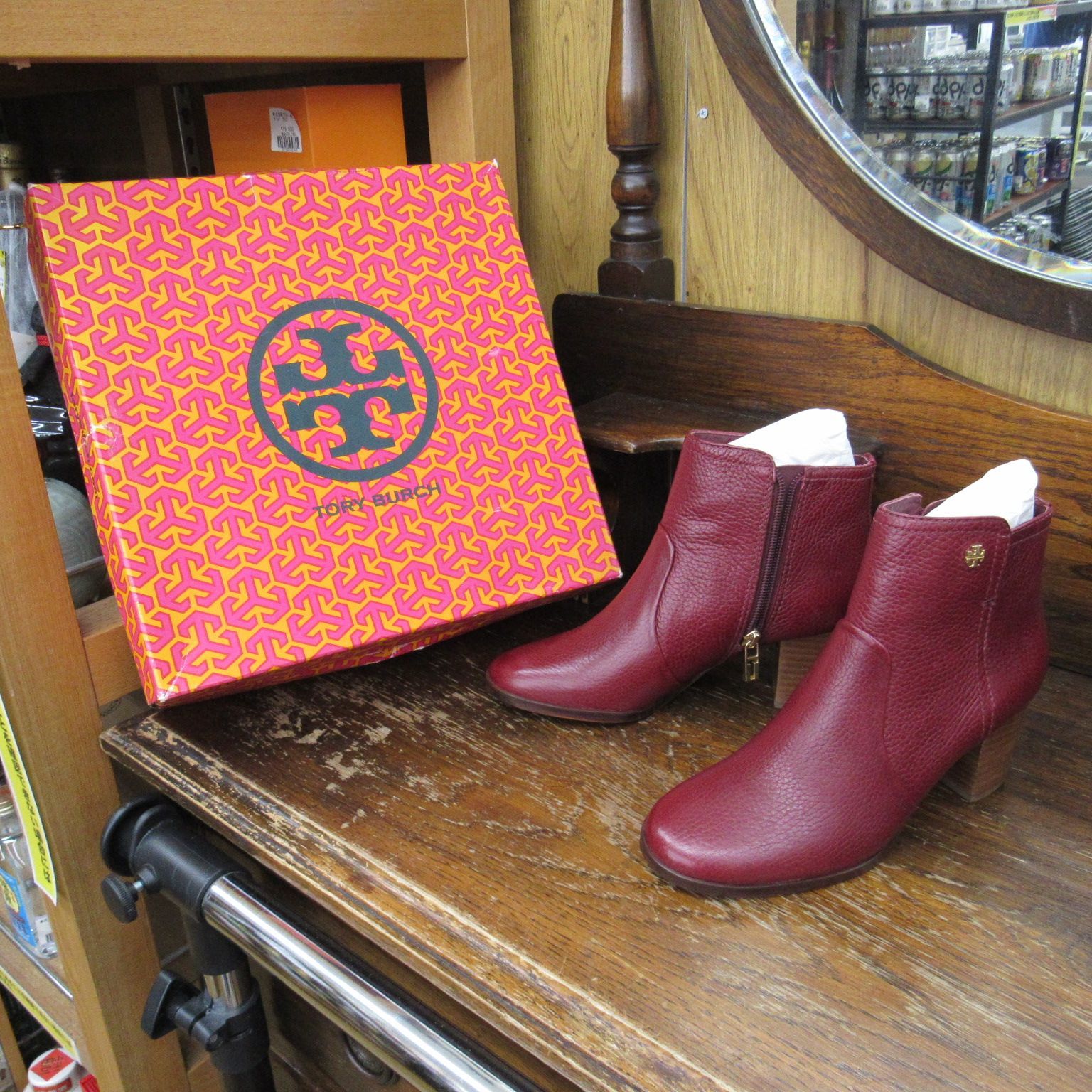 TORY BURCH トリーバーチ 22138348 ショートブーツ BORDEAUX-508 Size 6M エキスパート藤沢辻堂店