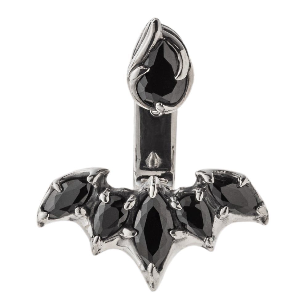 ルシファーイヤージャケットピアス ブラック アルテミスクラシック シルバー ジュエリーブランド NEXPOTALLINN_EU