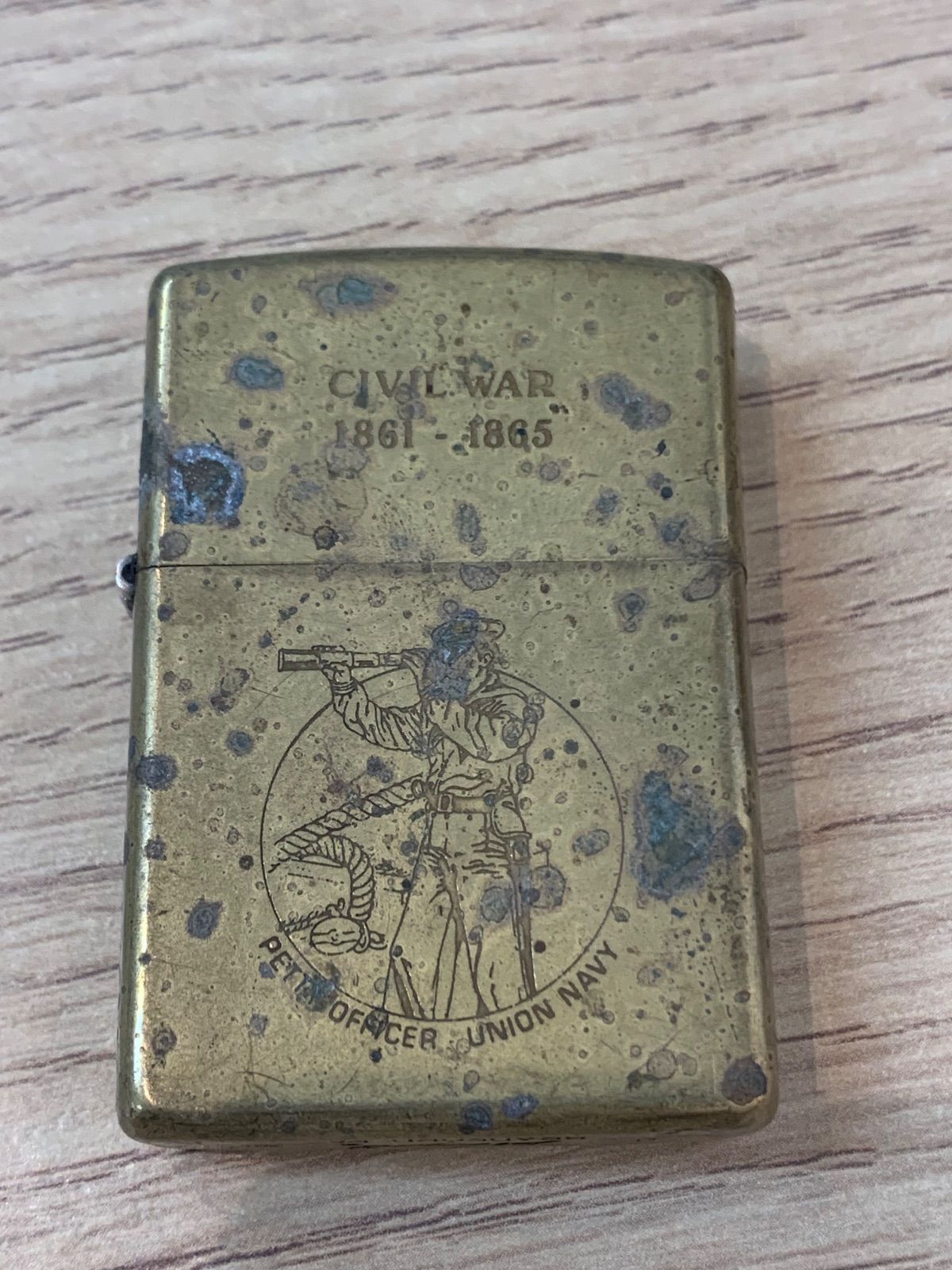 ジッポー zippo ライター ゴールド 南北戦争 ヴィンテージ ビンテージ 逆打ち