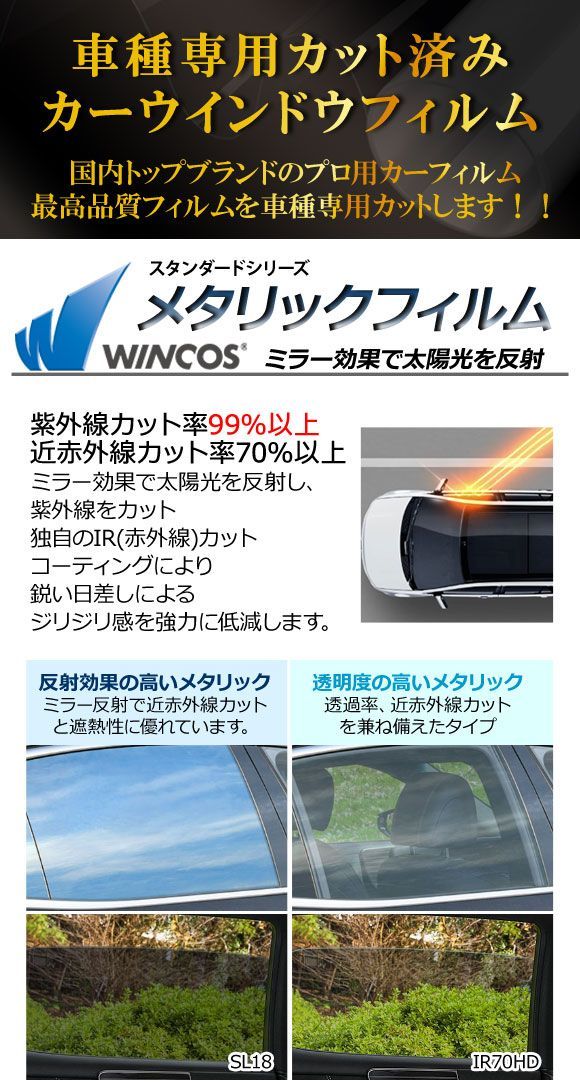 カーフィルム アウディ Q5スポーツバック SQ5スポーツバック GU 07月～ サンルーフ WINCOS メタリック IR70HD AP-WFWM0501-S