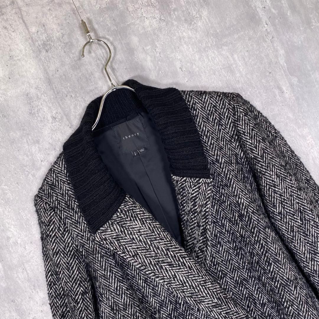 Theory セオリー L ツイードドレスロングコート GULLKHAN_COM