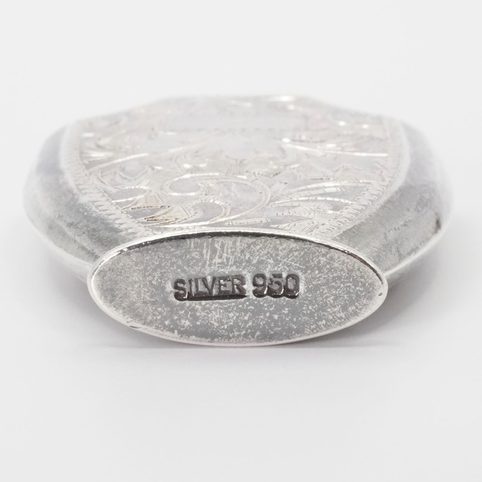 ヴィンテージ シルバー950 ボタニカル ミニボトル 香水入れ/25-1655