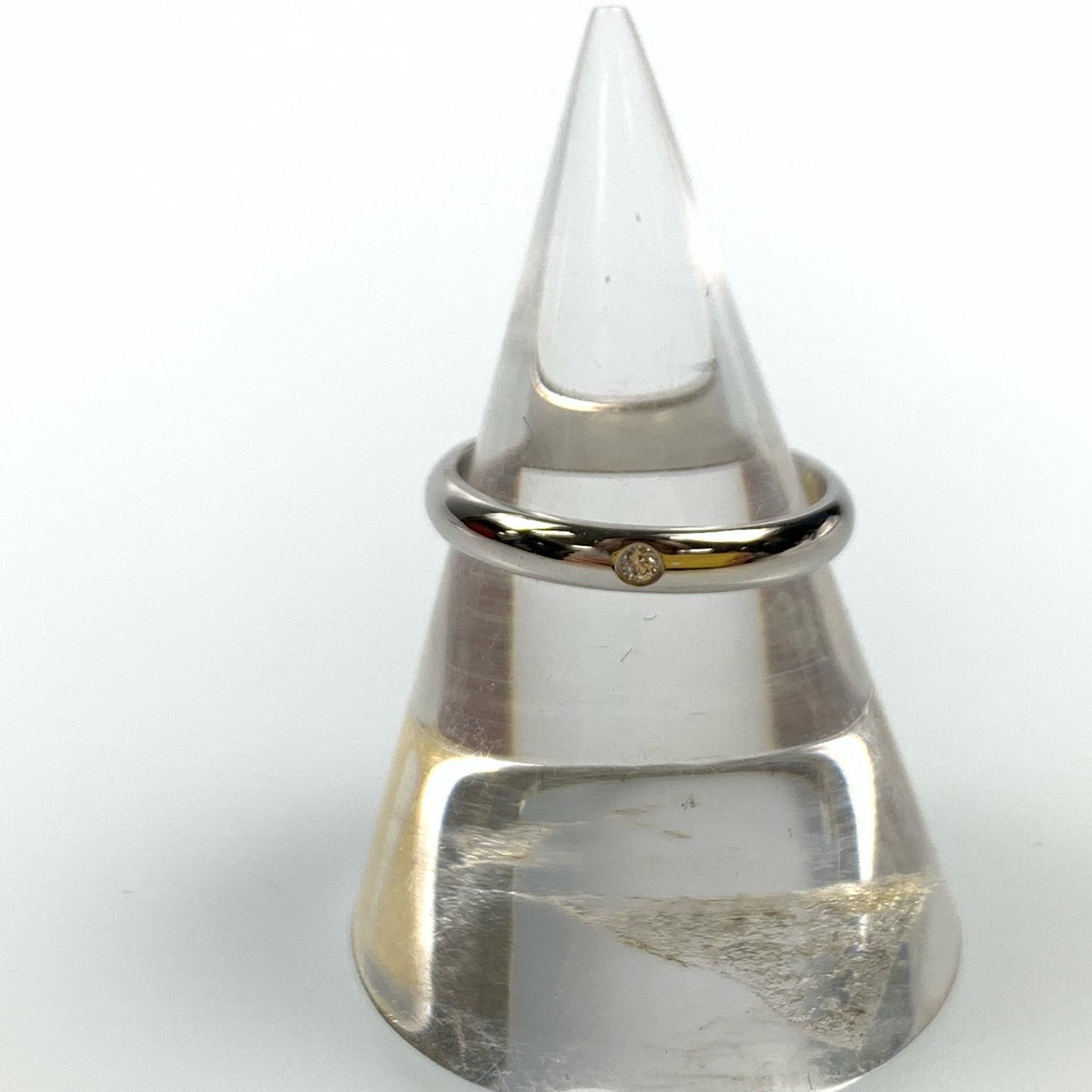 姫路東店 CARTIER カルティエ リング 指輪 1895 ウェディングリング 2.6mm ダイヤ付き PT950 6 135