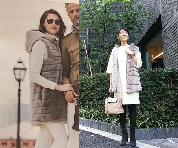 美品 MOORER社 JAN MAYEN ふわふわエコファー ダウンベスト 雑誌掲載品