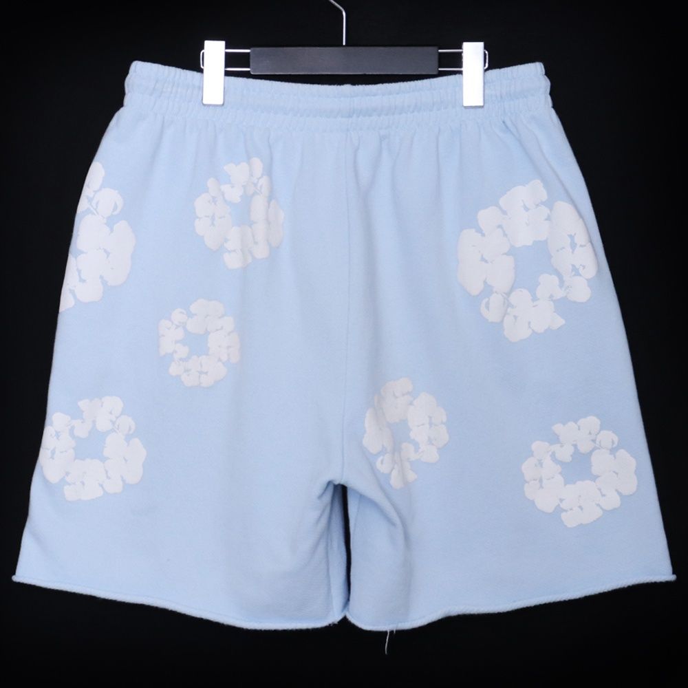 DENIM TEARS コットンリース スウェット ショーツ Lサイズ ブルー