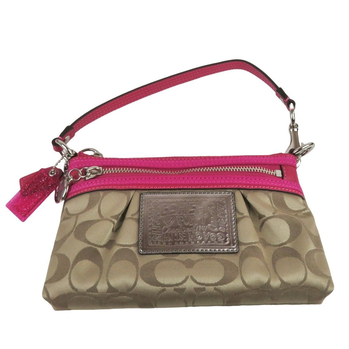 COACH コーチ ポピー シグネチャーミニバッグ ハンドバッグ ポーチ 