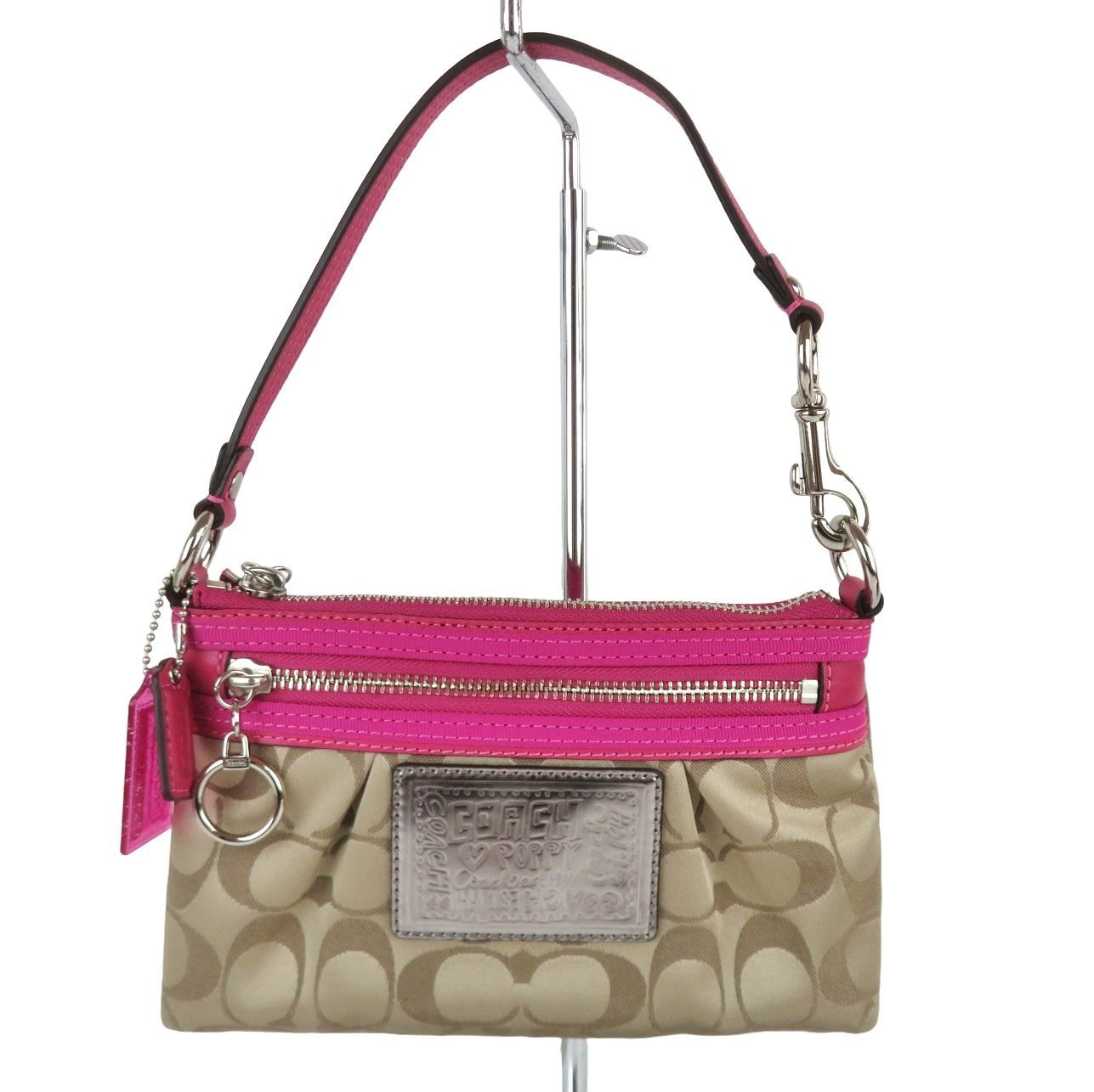 COACH コーチ ポピー シグネチャーミニバッグ ハンドバッグ ポーチ