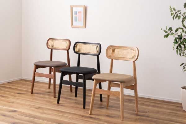 ラバーウッド のダイニングチェア