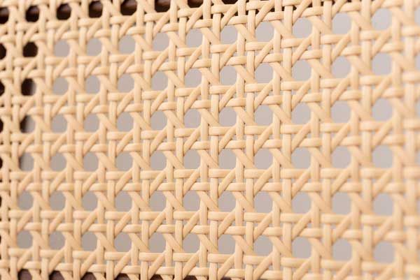 ２脚セット 天然木 ラバーウッド のダイニングチェア スウェード調座面 人工ラタン背もたれ W45×D47×H80×SH46cm No.812 チャコール MARWIL-DEMENAGEMENTS_CH