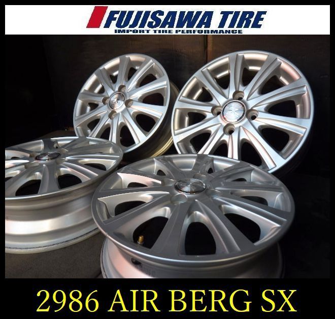 2986 J▲ ▲AIR BERG SX ホイール▲14x4.5J 4穴 PCD100 43▲4本