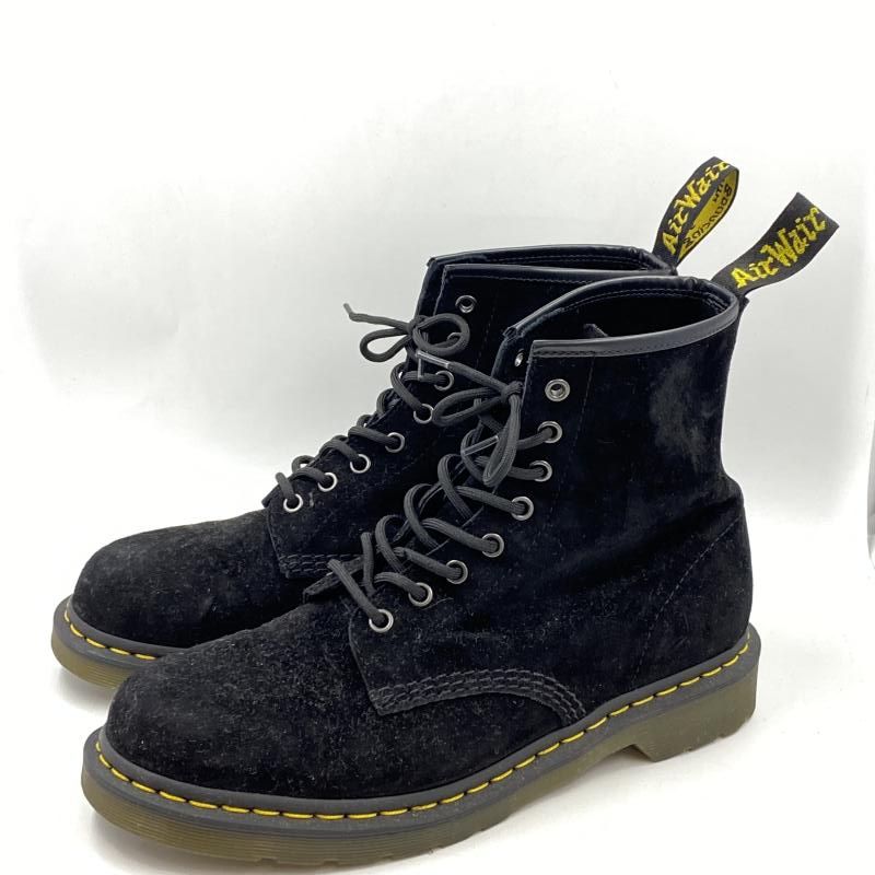 【】Dr.Martens 8 ホール スエードブーツ ブラック UK10 28.5cm 21466 ドクターマーチン[24]