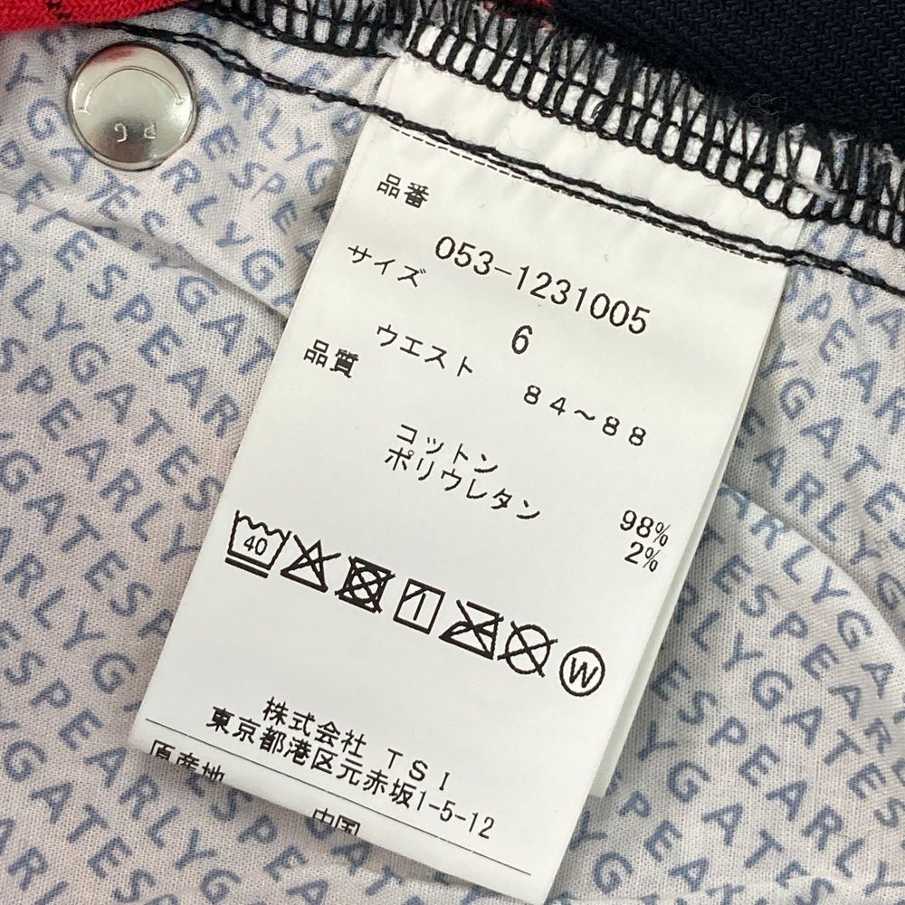 サイズ：6 PEARLY GATES パーリーゲイツ ストレッチパンツ チェック柄